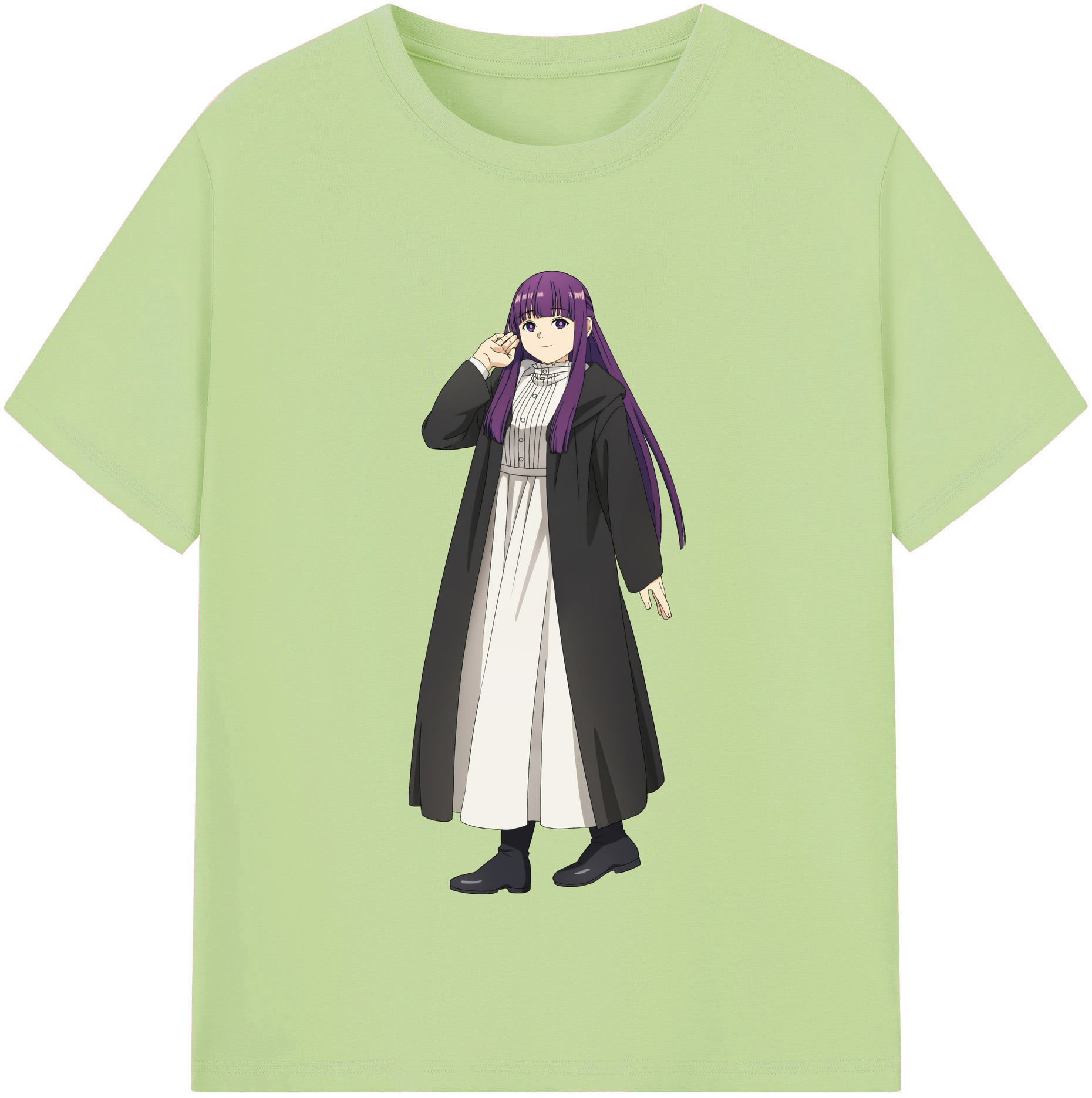 （画像用） 葬送のフリーレン Frieren 綿100％半袖Tシャツ（フロントプリント）
